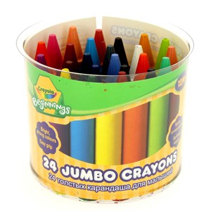 Crayons à la cire maxi 24 couleurs